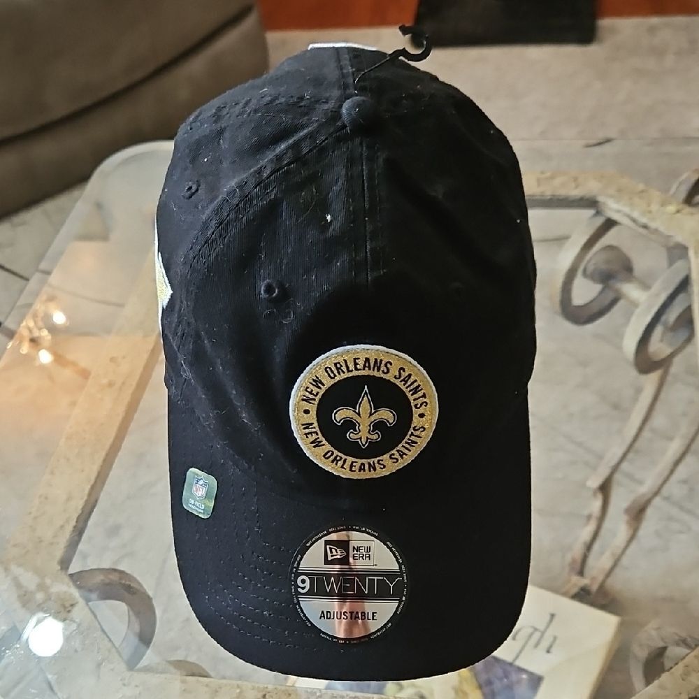 NWT New Era New Orleans Saints Adjustable Hat | Black NFL Ball Cap | One Size